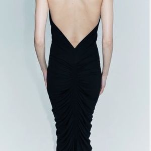NWT ZARA DRAPED OPEN BACK DRESS ZW COLLECTION